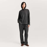 AIAYU Lynette fine wool skjorte - dark grey
