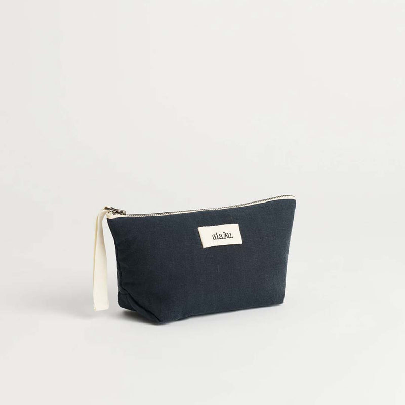 AIAYU Pouch Linen Mini - Navy