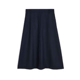 AIAYU Stella Fine Wool nederdel - Black Navy