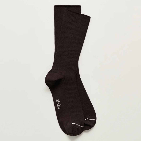 AIAYU Cotton Frill strømper - Chocolate