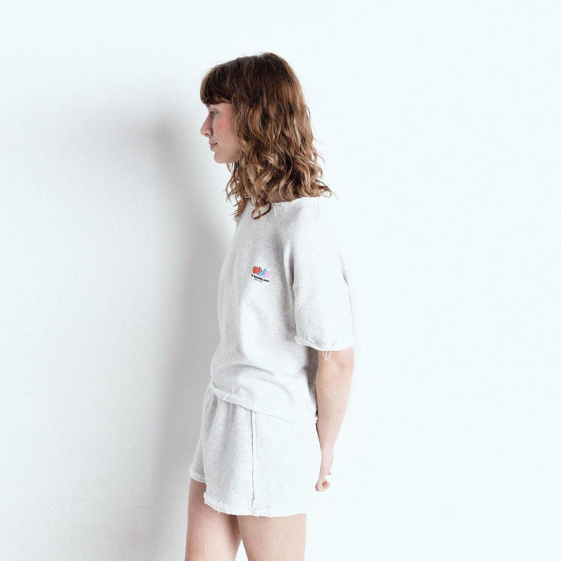 hvid sweat t-shirt med logo fra American Vintage
