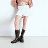 Lysegrå sweat shorts med logo fra American Vintage