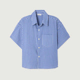 AMERICAN VINTAGE EKI06B skjorte - vichy bleu