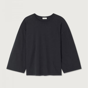 sort langærmet bluse