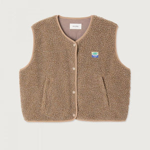 beige teddy vest købt i HAUSFRAU