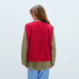 AMERICAN VINTAGE HOK16B teddy vest - magenta