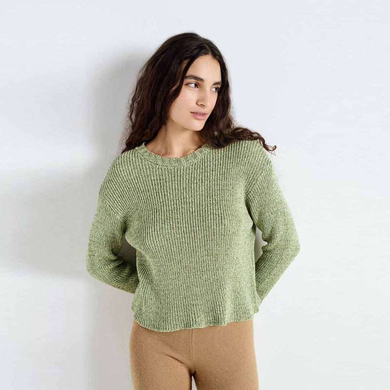 Grøn bomuldsstrik bluse fra American Vintage
