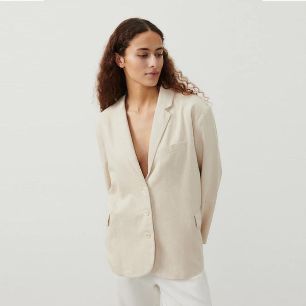 AMERICAN VINTAGE UYA15a hør blazer - creme