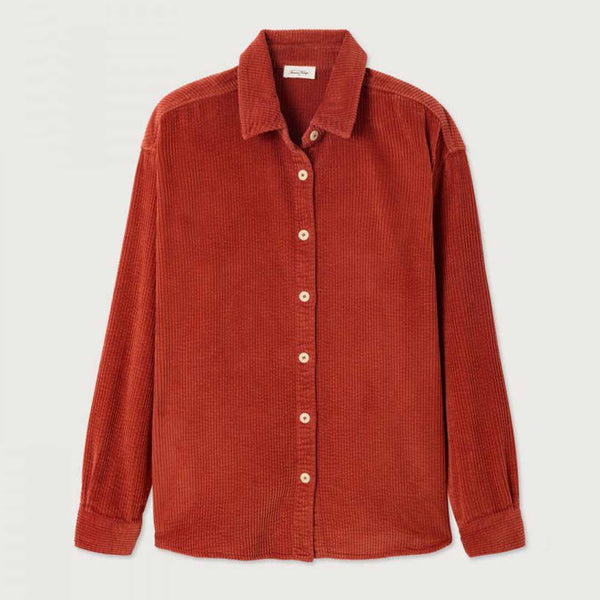 AMERICAN VINTAGE PADO06A skjorte - tomette rød fløjl