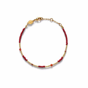 ANNI LU Clemence armbånd - Crushed Cherry