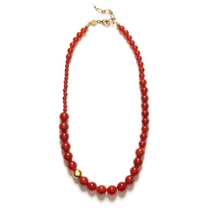 ANNI LU Float halskæde - Red jade
