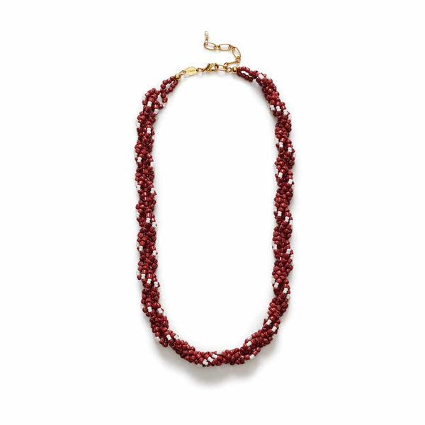 ANNI LU Rodeo halskæde - deep burgundy