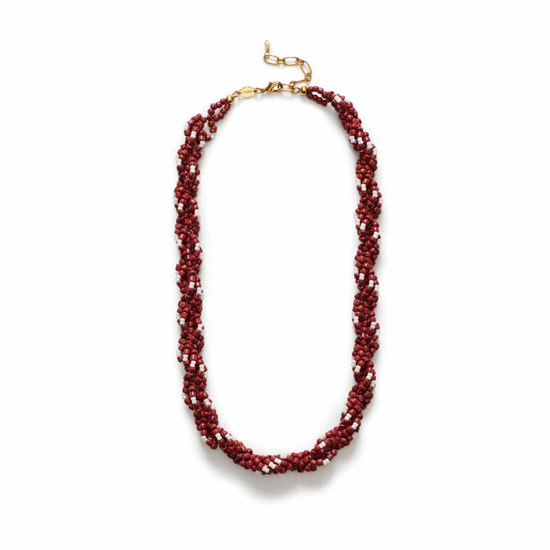 ANNI LU Rodeo halskæde - deep burgundy