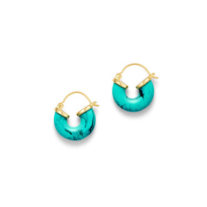 ANNI LU Petit Swell Hoop øreringe - aqua