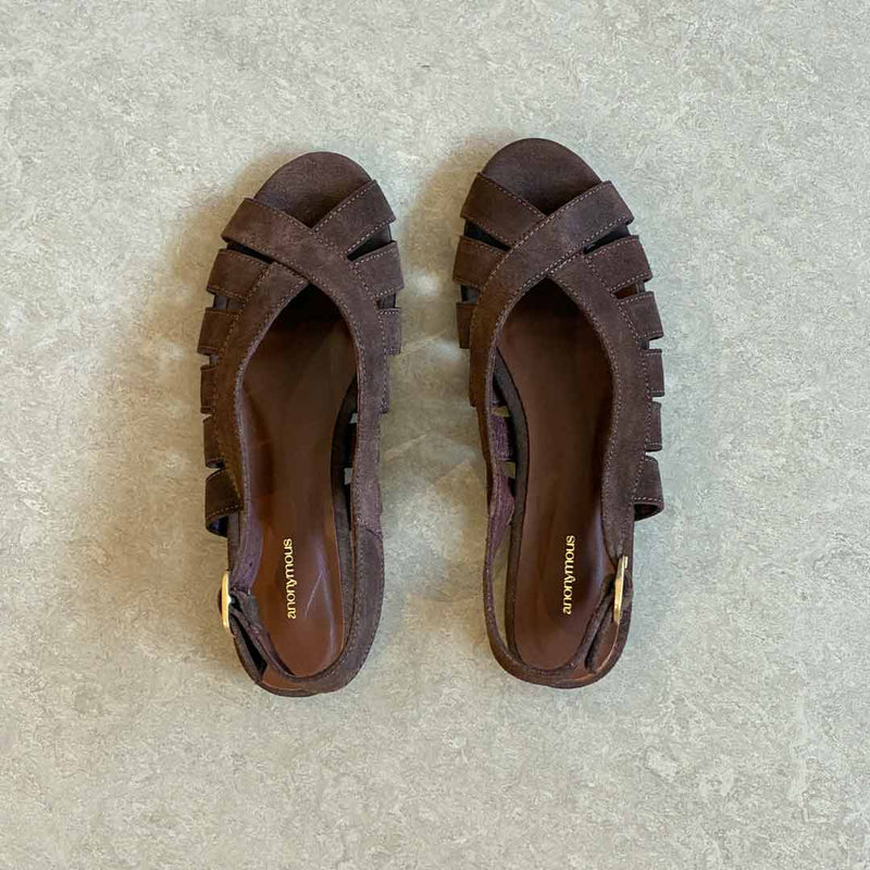 ANONYMOUS COPENHAGEN Sophie 20 calf suede sko - coconut