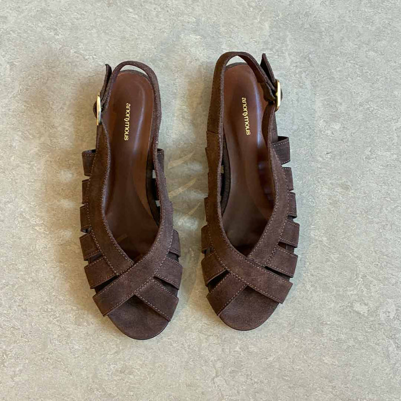 ANONYMOUS COPENHAGEN Sophie 20 calf suede sko - coconut