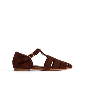 ANONYMOUS COPENHAGEN Lain flat sko - Chocolate