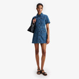 A.P.C. Alba denim kjole - faded indigo