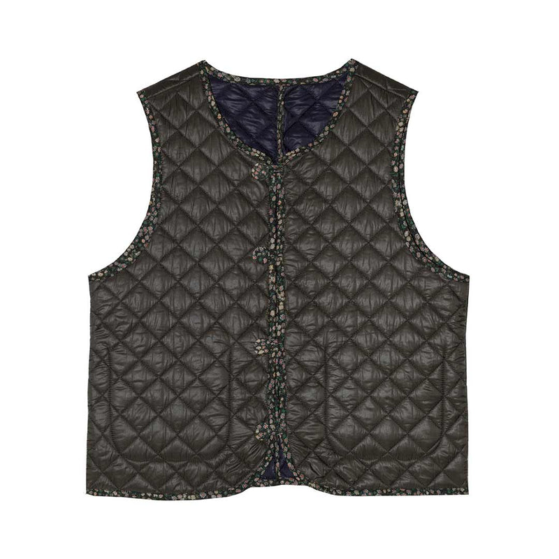 APOF Dot vest - quilt olive blue