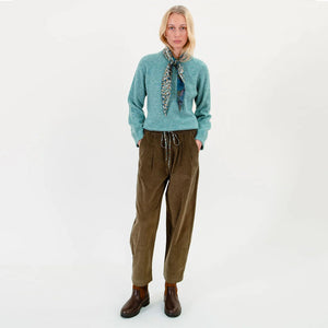 APOF Fran Bukser - Olive grøn fløjl