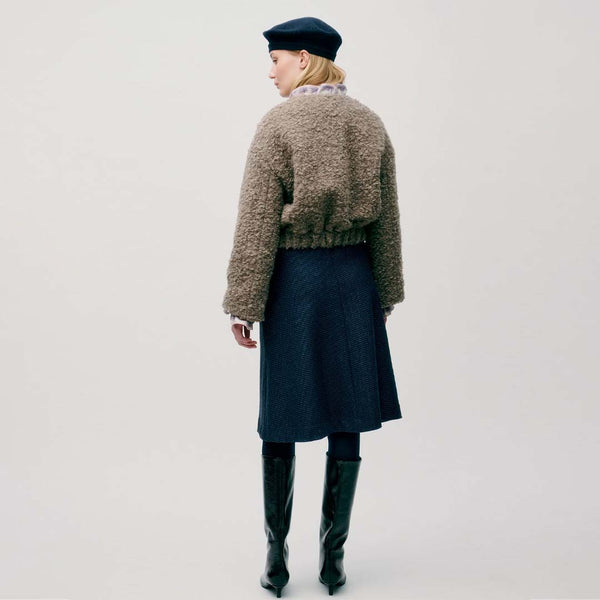 APOF Bello nederdel - tweed blue