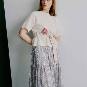 APOF Bow bælte - Belle white / Mitsi Valeria