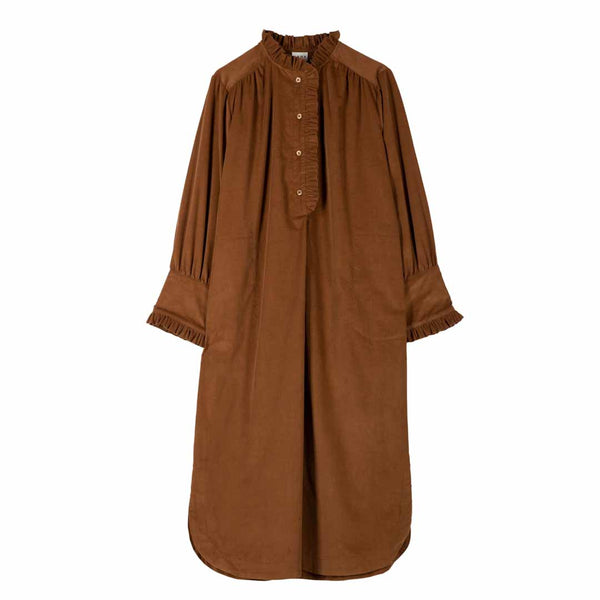 APOF Manda kjole - cognac baby cord *