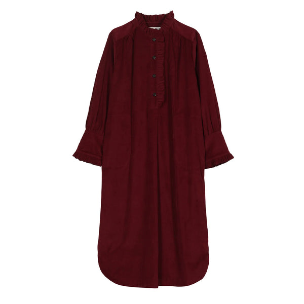 APOF Manda kjole - Red Plum fløjl