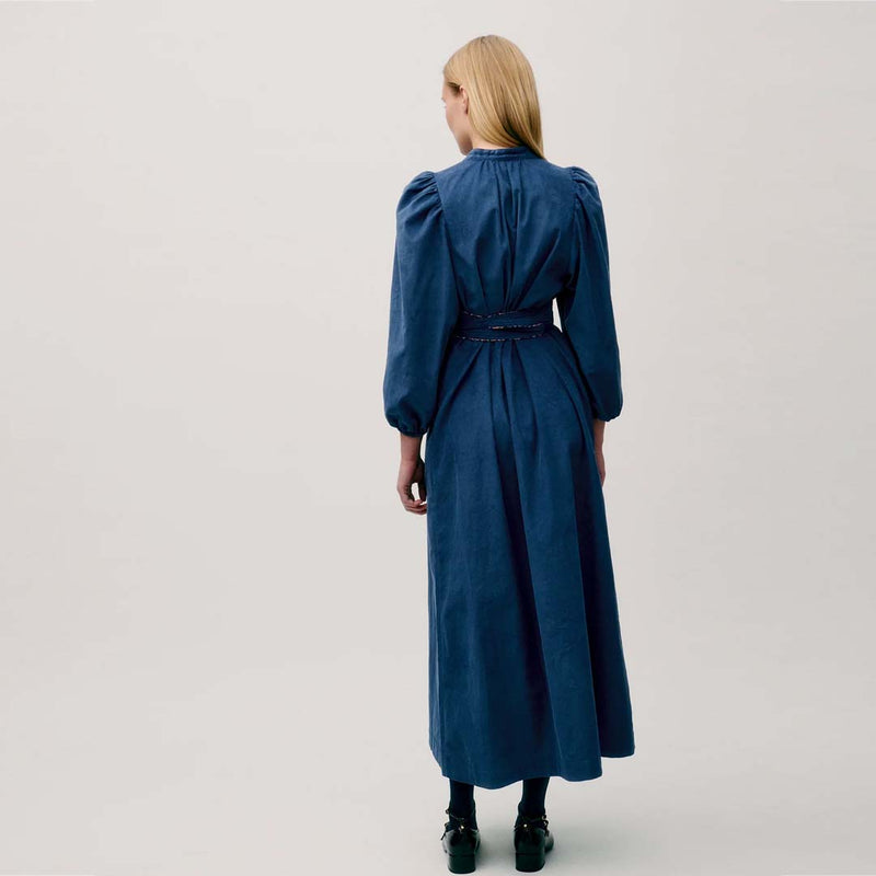 APOF Maya kjole - Paris Blue fløjl