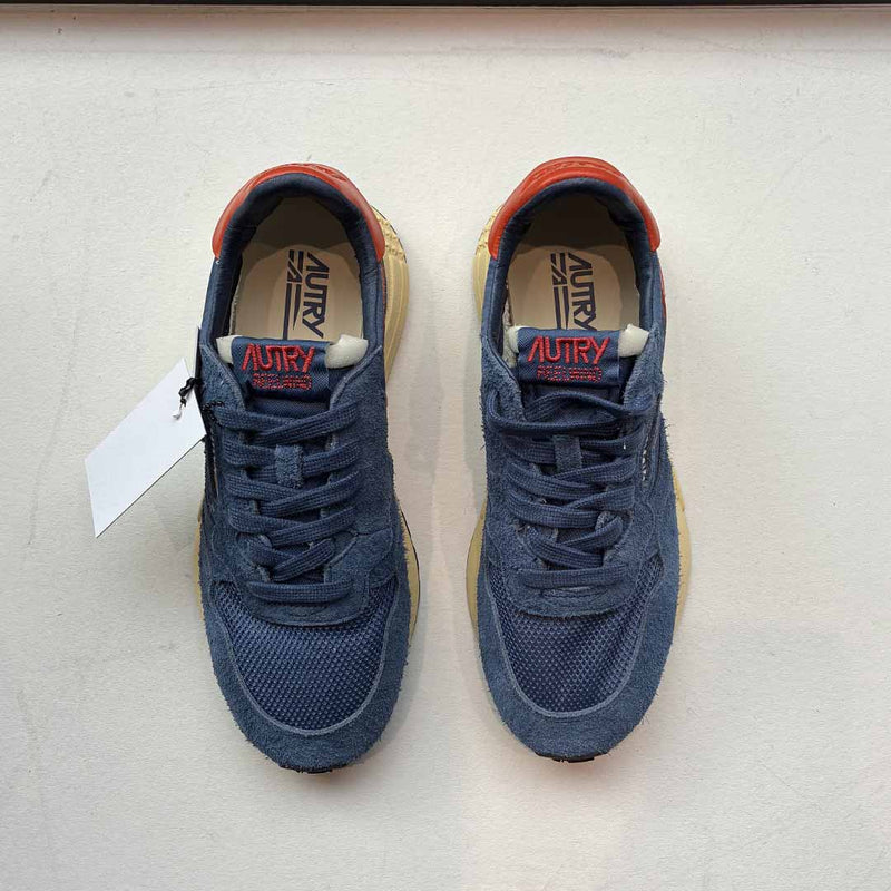 AUTRY Reelwind suede net sneakers - Cenble Gold Fusion suede and nylon