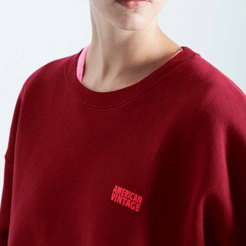 AMERICAN VINTAGE IZU03A sweatshirt - cerisier