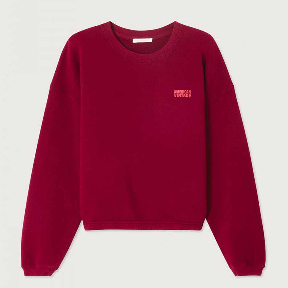 AMERICAN VINTAGE IZU03a sweatshirt - Cerisier bordeaux