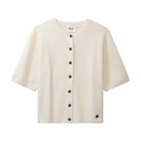 BETA STUDIOS Karla lady sleeve cashmere cardigan - Hvid