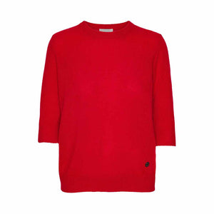 BETA STUDIOS Anna Lady Sleeve o-neck cashmere strik - rød