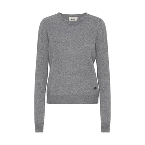 BETA STUDIOS Abbie O-neck cashmere strik bluse - grå