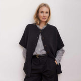 BETA STUDIOS Kristel Cape cardigan - grå