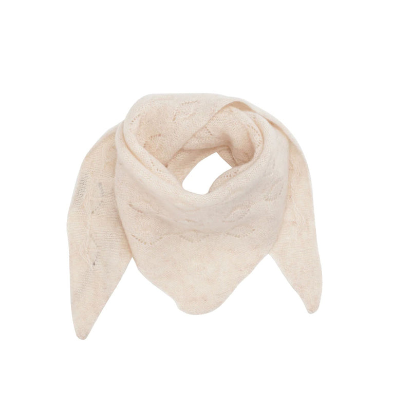 BETA STUDIOS Mini Triangle Wave cashmere tørklæde - oatmilk beige
