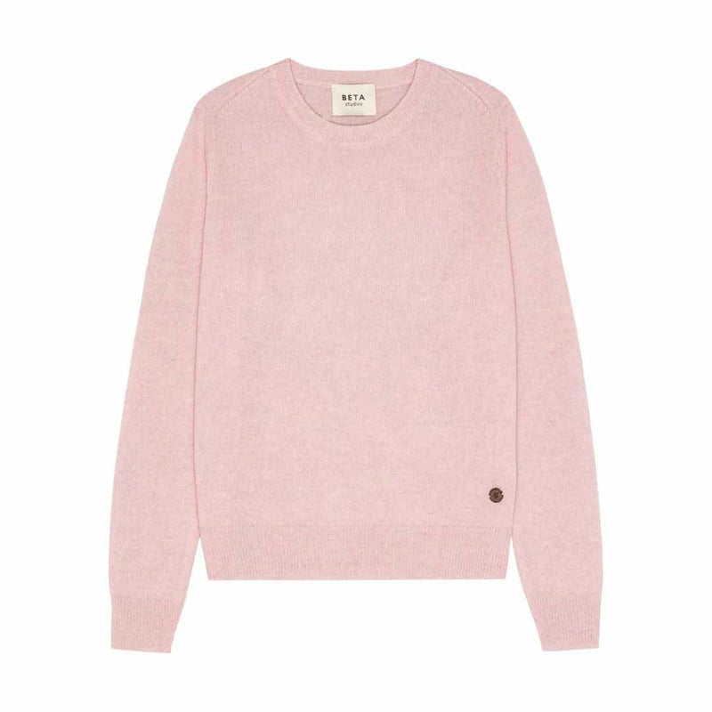BETA STUDIOS Abbie O-neck cashmere strik - Parfait Pink
