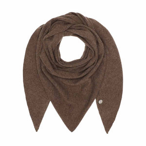 BETA STUDIOS Alexa Big triangle cashmere tørklæde - walnut