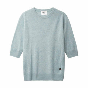 BETA STUDIOS Anna Lady Sleeve cashmere strik - Pearl Blue