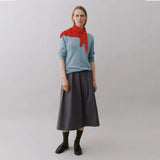 BETA STUDIOS Anna Lady Sleeve cashmere strik - Pearl Blue
