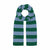 BETA STUDIOS Madeleine Striped cashmere Scarf - Fir Green/Turtle Dove Blue