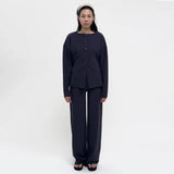 BIRROT Lay2 Straight bukser - Indigo mood