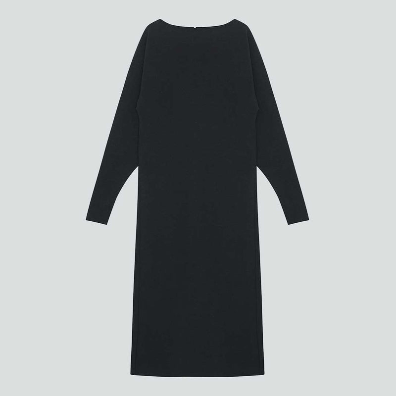 BIRROT Lay2 Boatneck kjole - ink