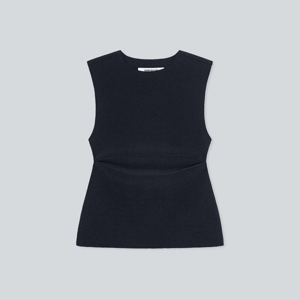 BIRROT Lay2 Drape top - ink