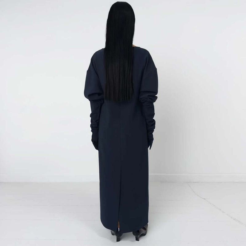 BIRROT Lay2 Boatneck kjole - ink