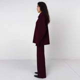 BIRROT Lay2 Straight bukser - Maroon bordeaux