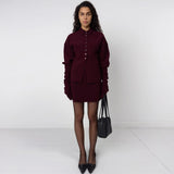 BIRROT Lay3 A mini nederdel - Maroon bordeaux