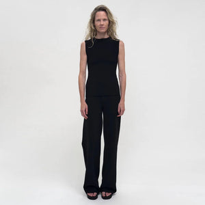 BIRROT Lay2 Drape top - sort