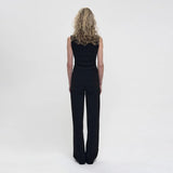 BIRROT Lay2 Drape top - sort